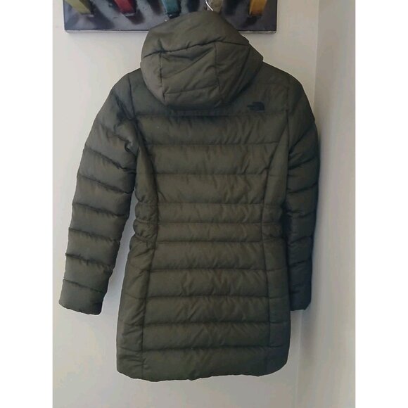 The North Face Gotham II 550 Down Fill Jacket Size Small Green Hood Puffer - Picture 6 of 10